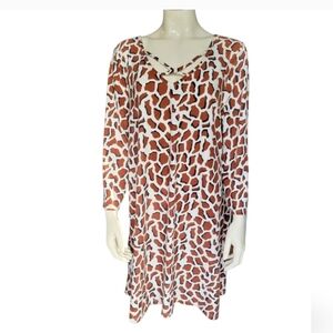 size XL new directions giraffe print dress